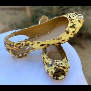 NW Stuart Weitzman 💯 🇪🇸 Leather Open toe Flats, Sz 7